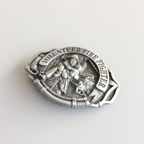 Hero Volunteer Fire Fighter Vintage Belt Buckle Gurtelschnalle Boucle de ceinture BUCKLE-OC009AS