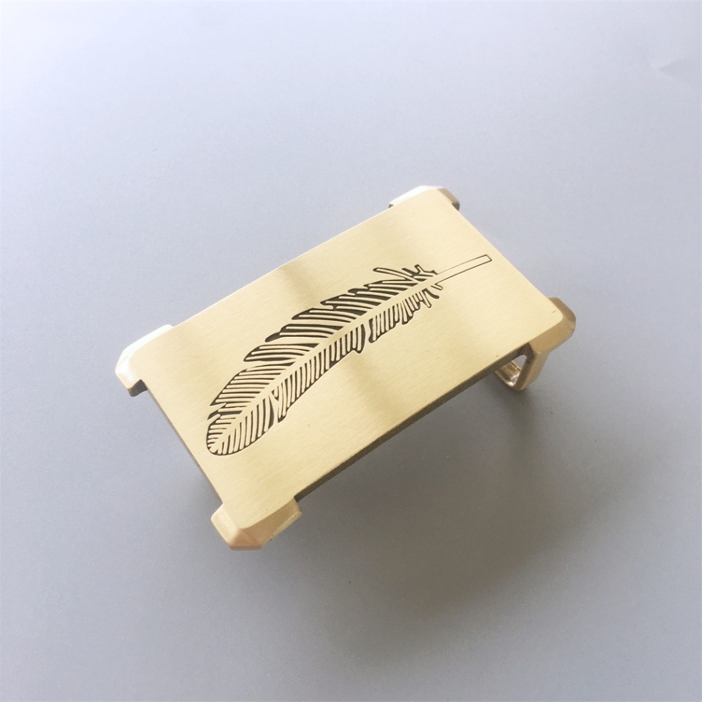 New Rectangle Solid Brass Belt Buckle BUCKLE-BS003