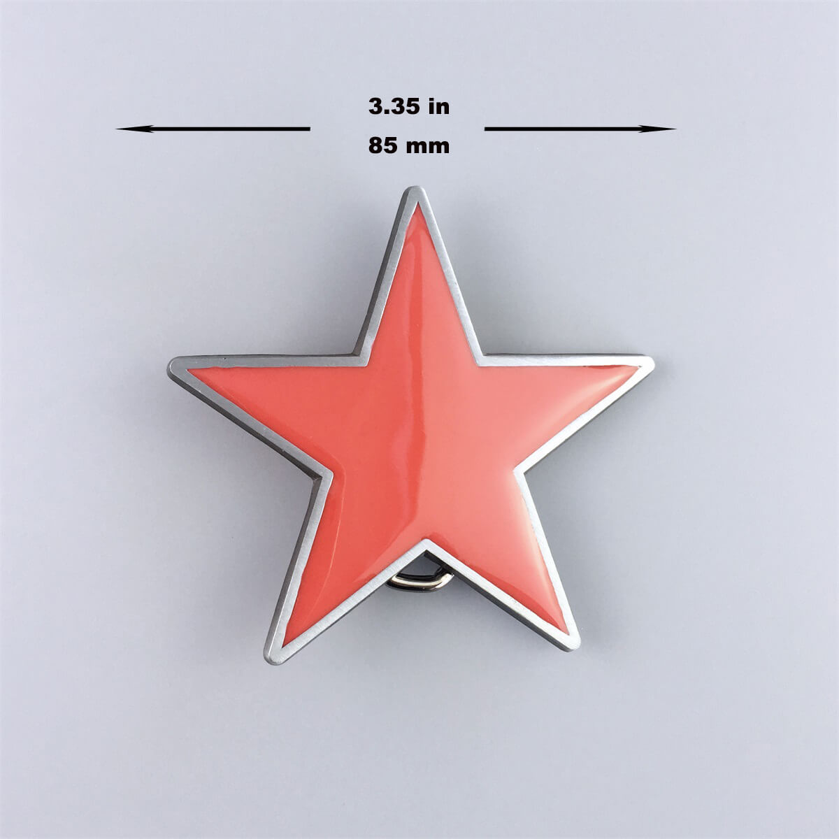JEAN'S FRIEND Red Enamel Star Belt Buckle Gurtelschnalle Boucle de ceinture