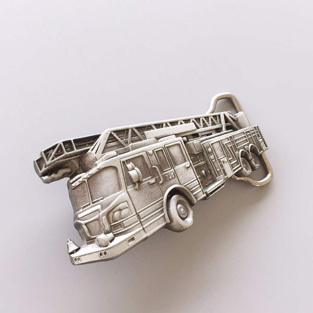 Vintage Fire Truck Firefighter Belt Buckle Gurtelschnalle Boucle de ceinture