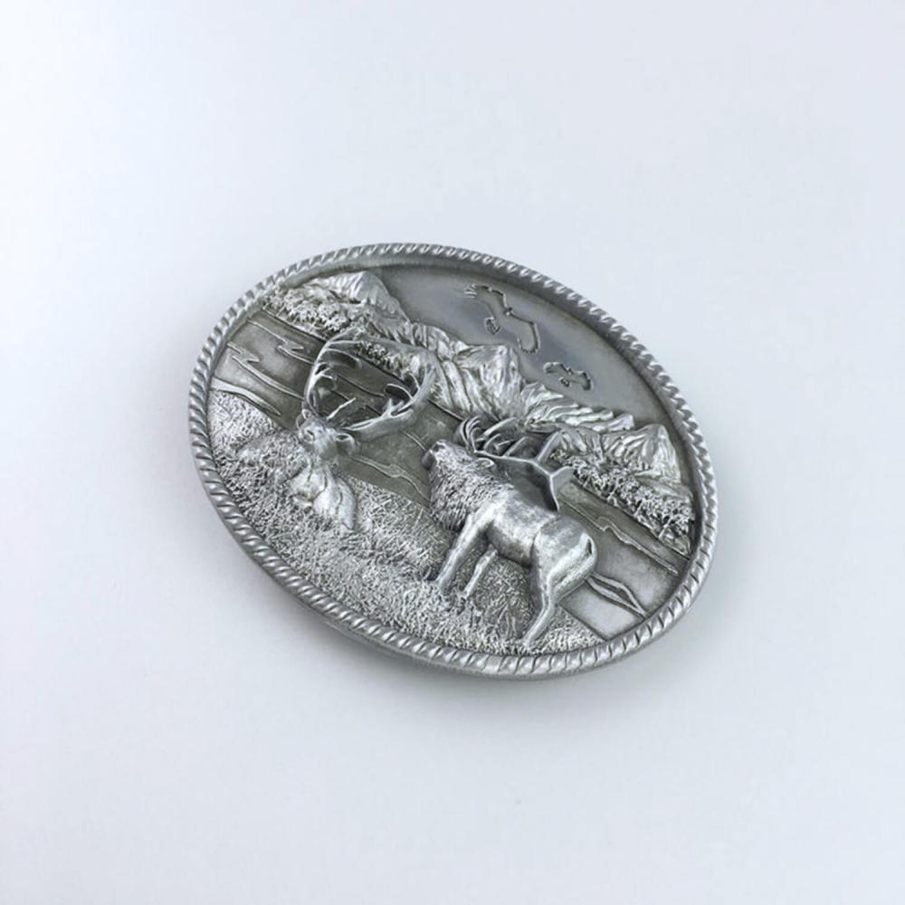 Western Wildlife Deer Oval Belt Buckle Boucle de Ceinture