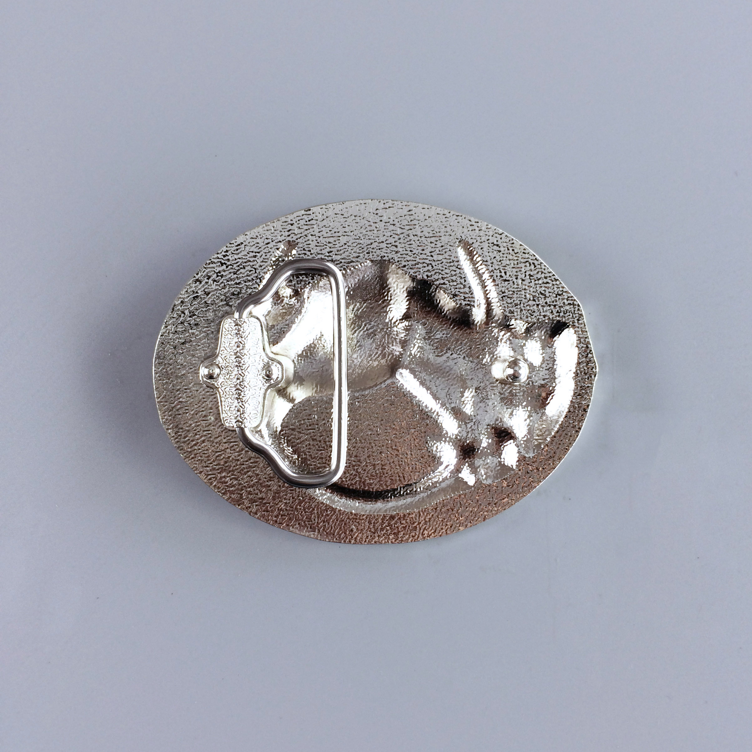 Two-Tone Silver Gold Plated Horse HorseShoe Belt Buckle