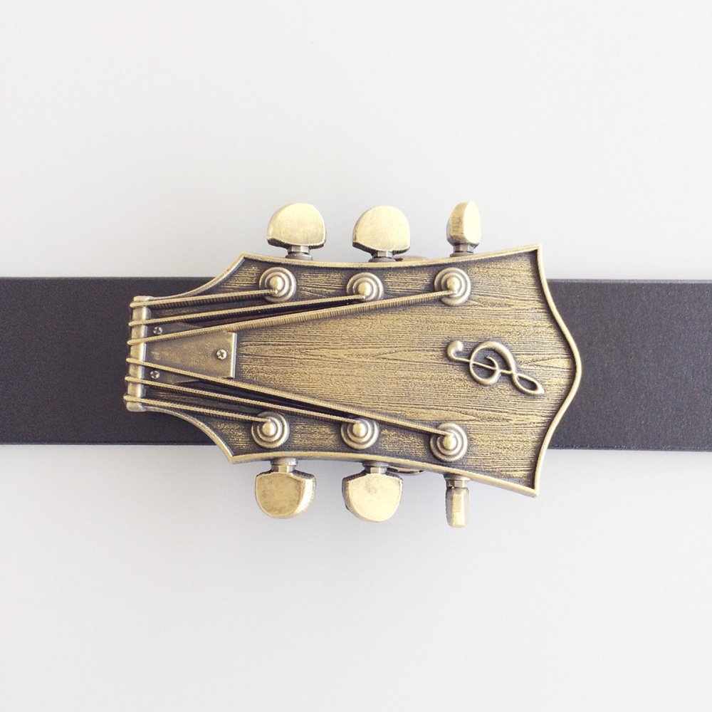 JEAN'S FRIEND Vintage Bronze Plated Guitar Music Belt Buckle Gurtelschnalle