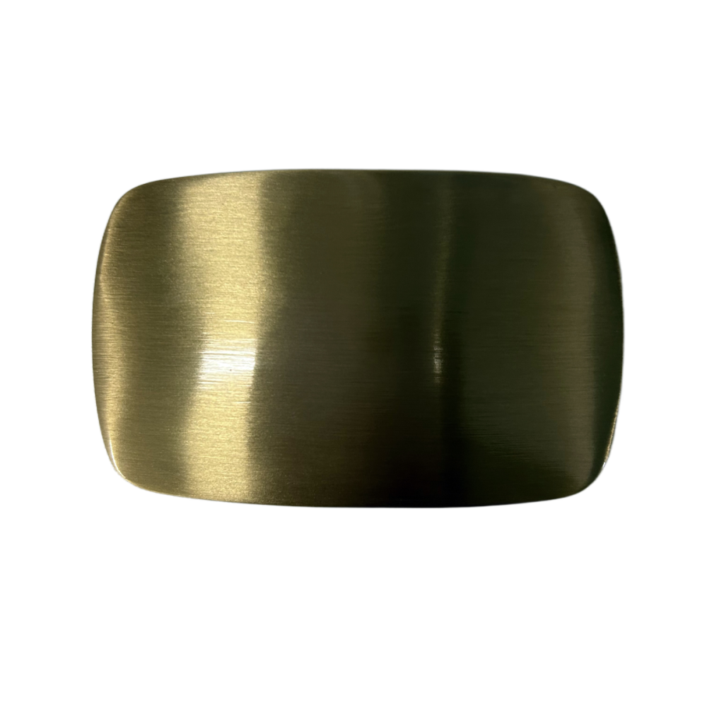 Solid Brass Rounded Retangle Blank Belt Buckle