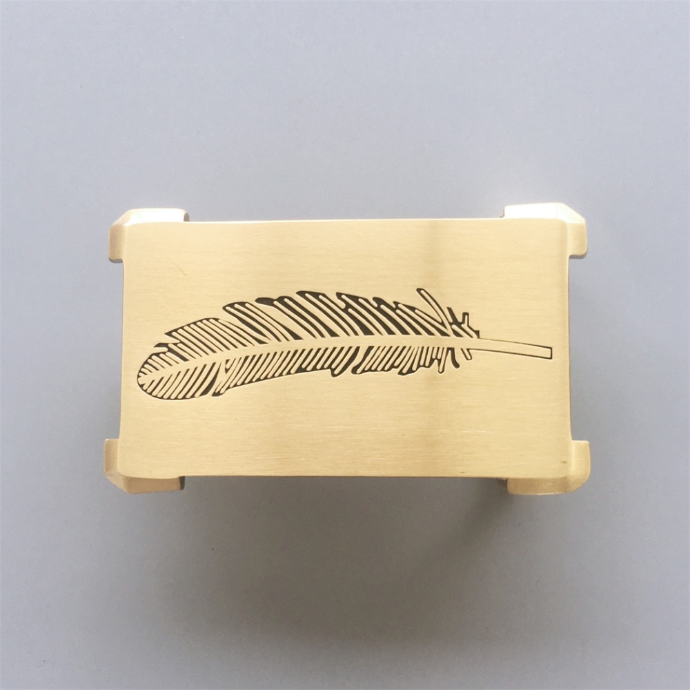 New Rectangle Solid Brass Belt Buckle BUCKLE-BS003