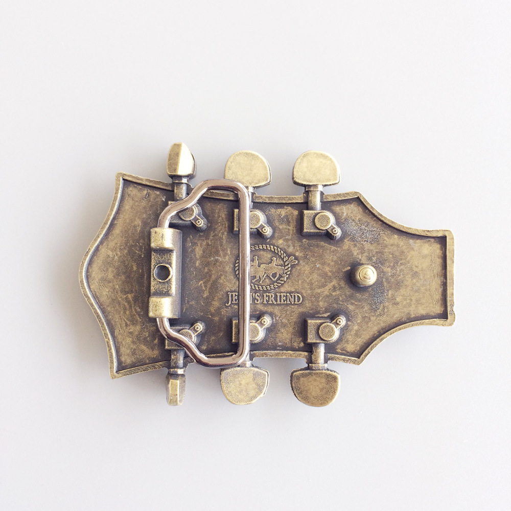 JEAN'S FRIEND Vintage Bronze Plated Guitar Music Belt Buckle Gurtelschnalle