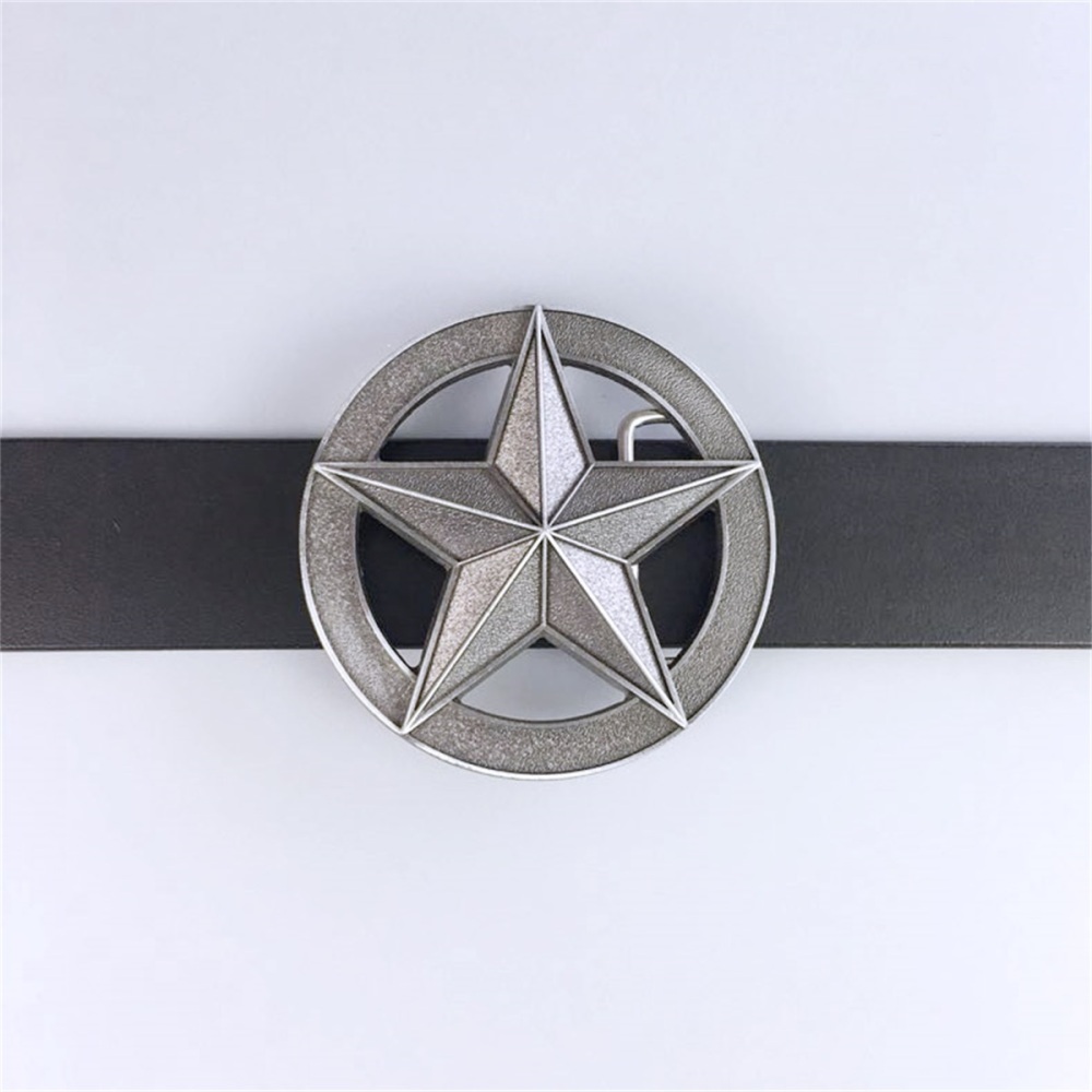 Vintage Circle Star Belt Buckle Gurtelschnalle Boucle de ceinture