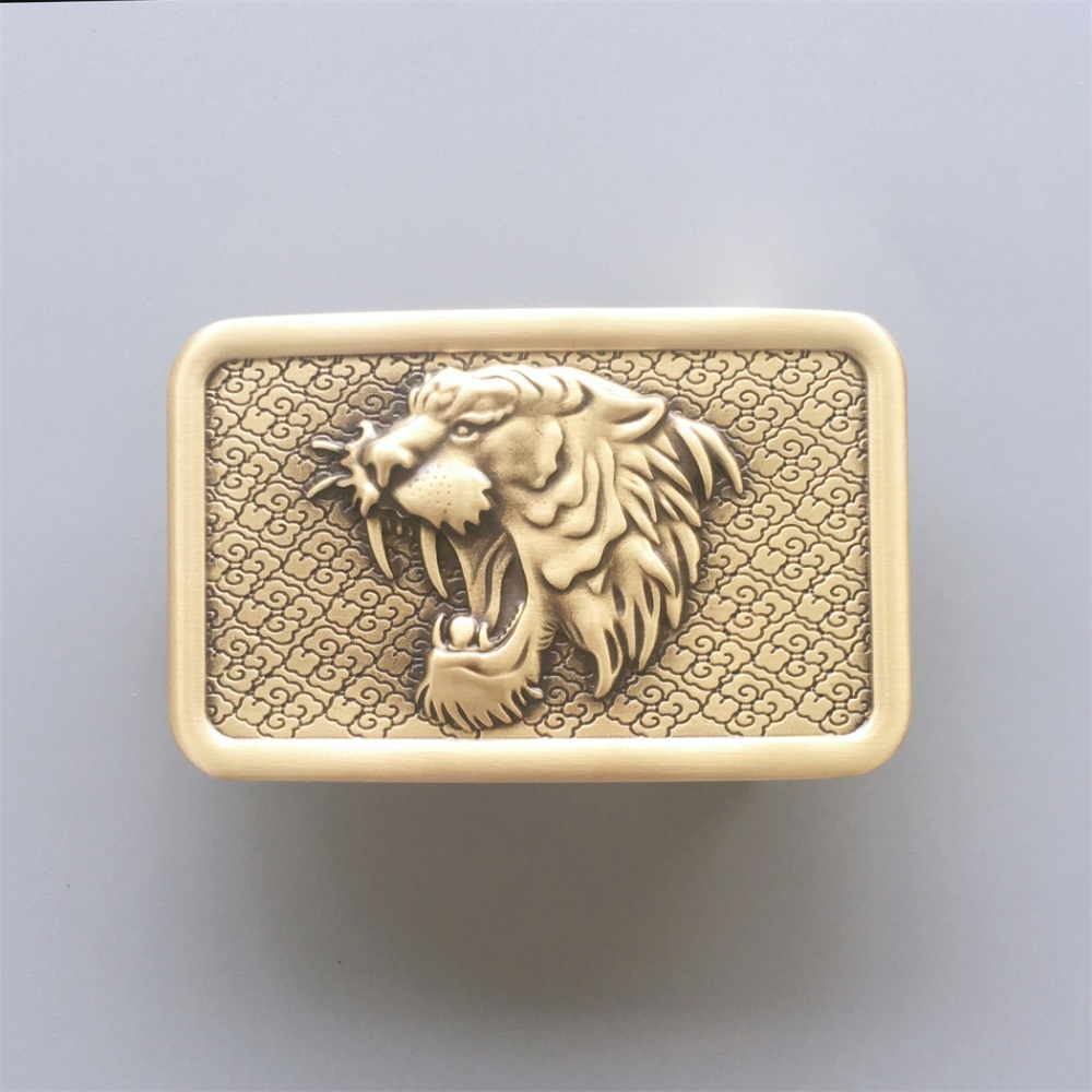 New Western Tiger Solid Brass Belt Buckle BUCKLE-BS009