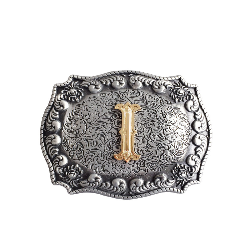 Initial Letter I Western Style Cowboy Cowgirl Belt Buckle BUCKLE-LE010I