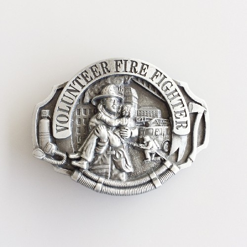 Hero Volunteer Fire Fighter Vintage Belt Buckle Gurtelschnalle Boucle de ceinture BUCKLE-OC009AS