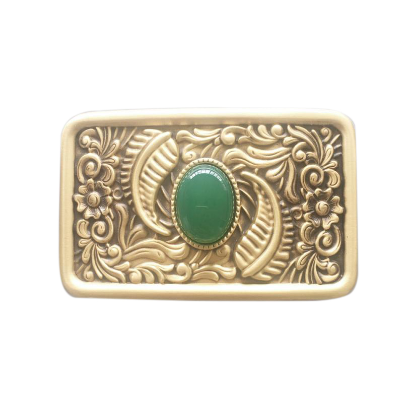 New Western Flower Solid Brass Belt Buckle BUCKLE-BT006