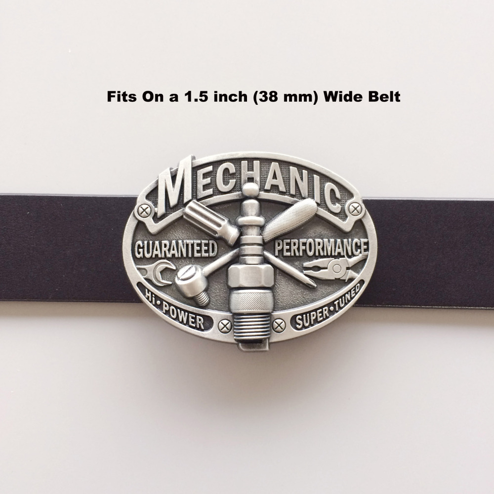 Vintage Style Mechanic Trades Tradesman Belt Buckle