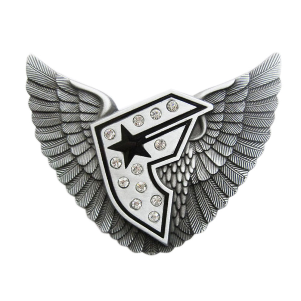 Vintage Style Rhinestone Wing Star Lighter Belt Buckle Gurtelschnalle Boucle de ceinture