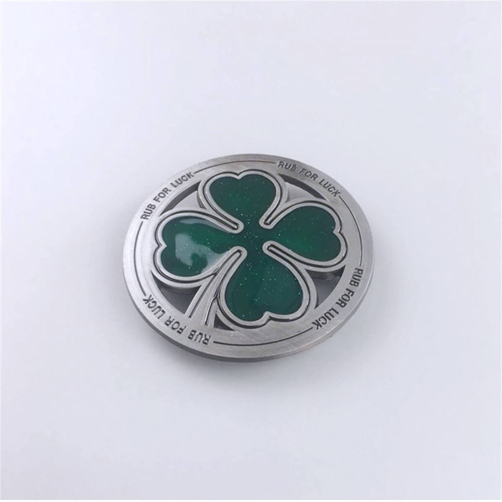 Vintage Style Irish Lucky Clover Belt Buckle