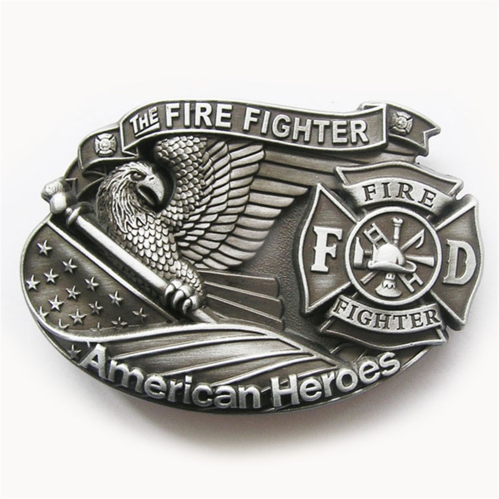 Vintage American Hero Firefighter Belt Buckle Gurtelschnalle Boucle de ceinture