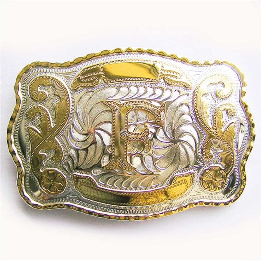 Large Size Initial Letter F Western Cowboy Belt Buckle Gurtelschnalle Boucle de ceinture