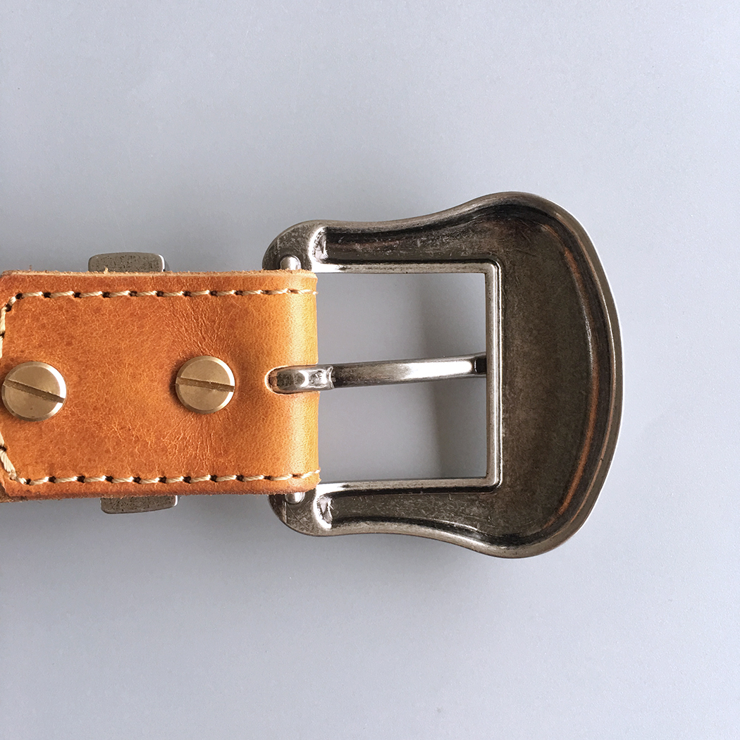 Vintage Pin Belt Buckle Hand Crafted Cowboy Cowgirl Western Genuine Leather Belt BELT-003-PIN3