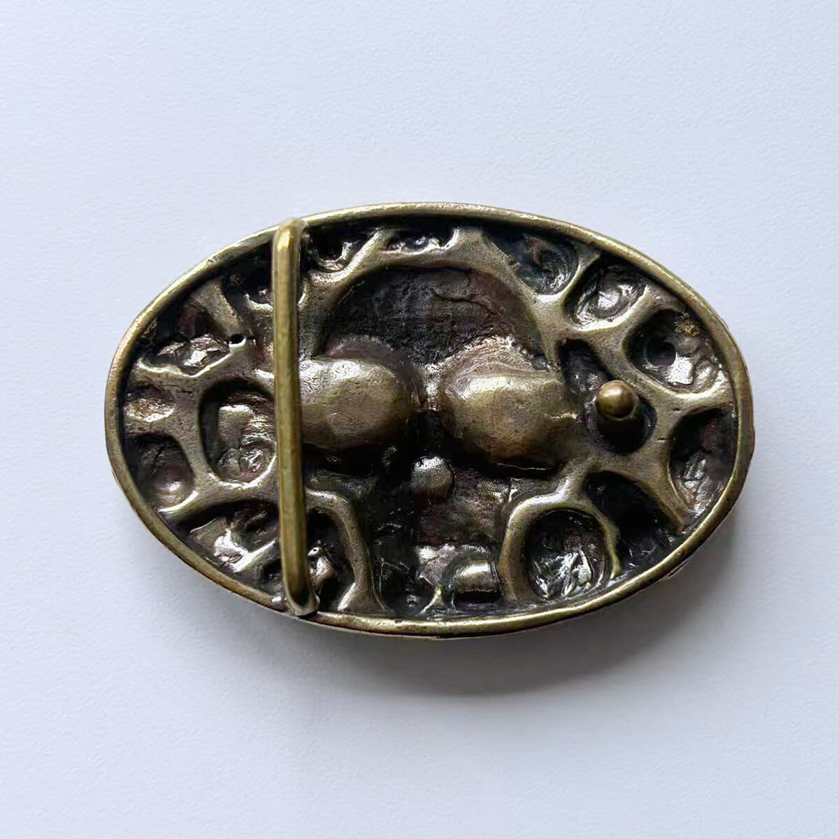 Solid Brass Skull Belt Buckle BUCKLE-BS023