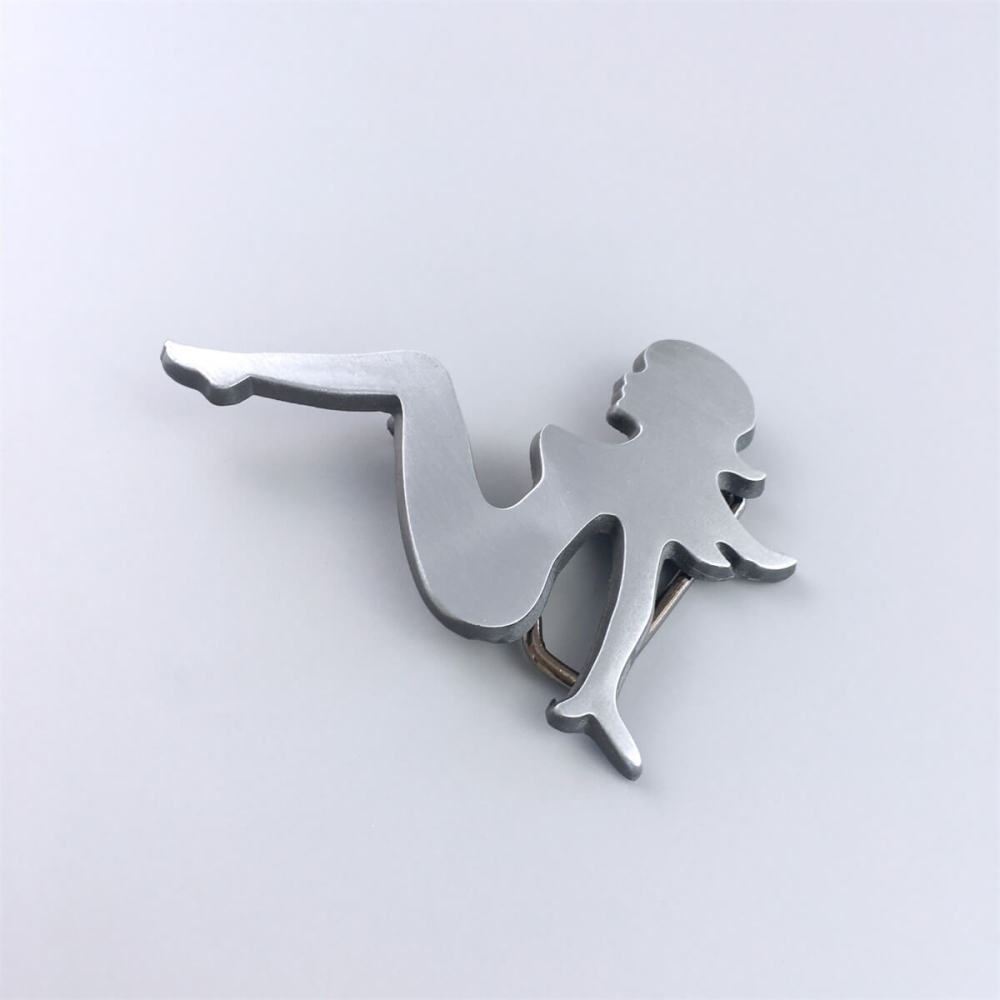 Vintage Trucker Girl Mudflap Girl Belt Buckle Gurtelschnalle Boucle