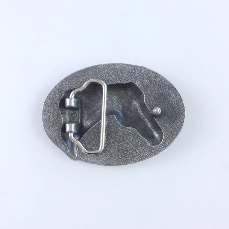 Vintage Style Western Rope Horse Cowboy Oval Belt Buckle