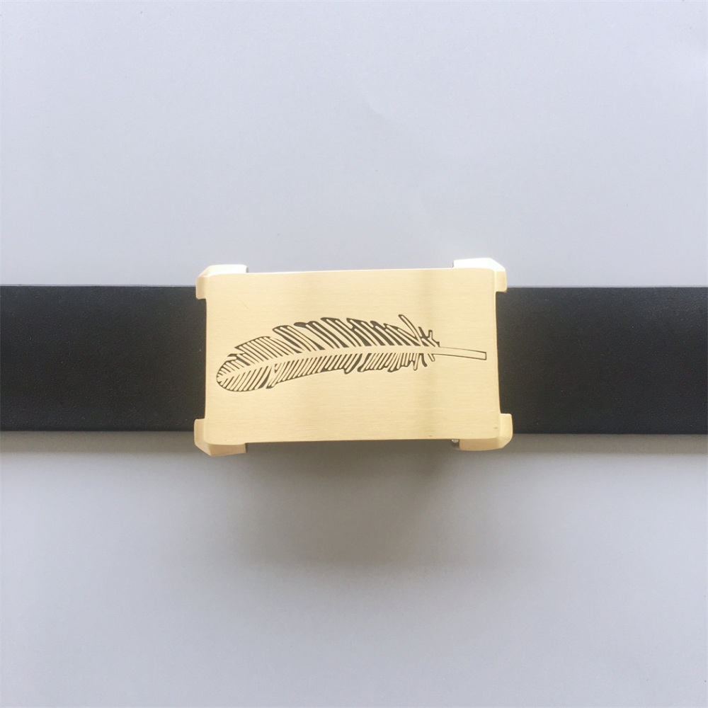 New Rectangle Solid Brass Belt Buckle BUCKLE-BS003