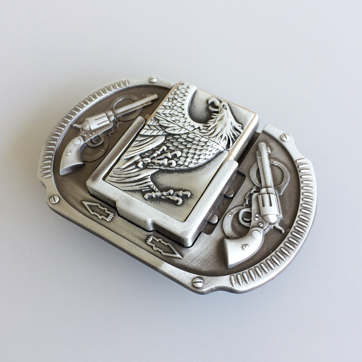 JEAN'S FRIEND Vintage Style Eagle Guns Belt Buckle