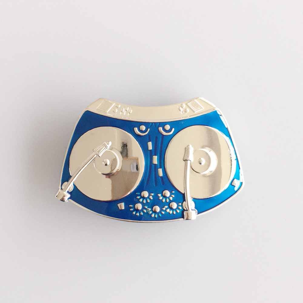 Belt Buckle (Blue DJ Music Turntable)
