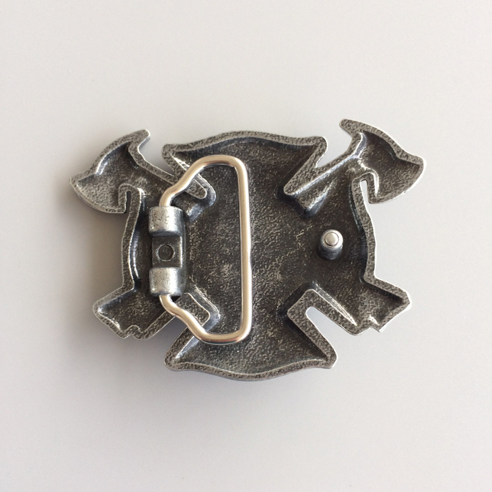 JEAN'S FRIEND Vintage Style Cross Fire Fighter Belt Buckle