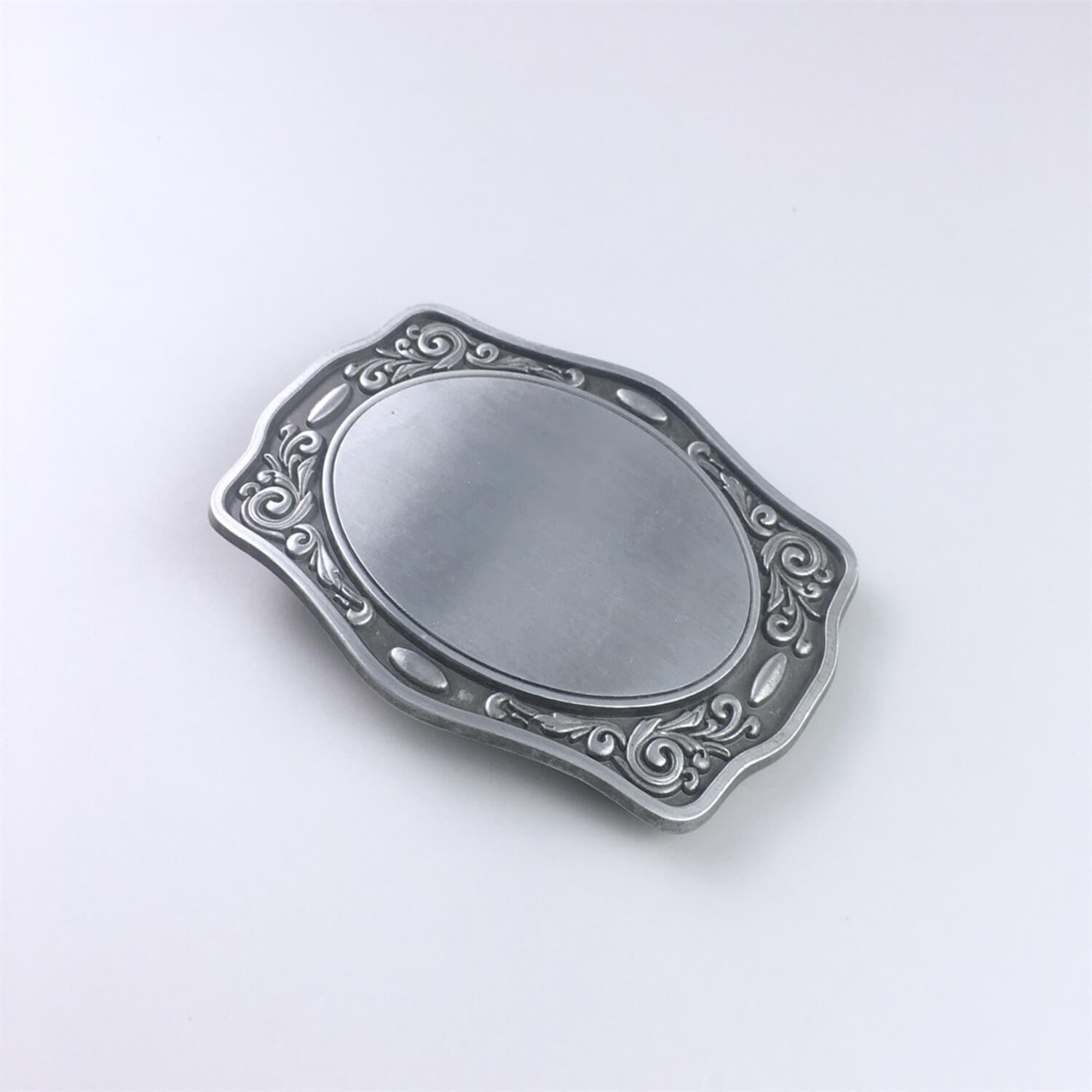 JEAN'S FRIEND Vintage Style Western Flowers Trims Custom Blank Belt Buckle for Engraving