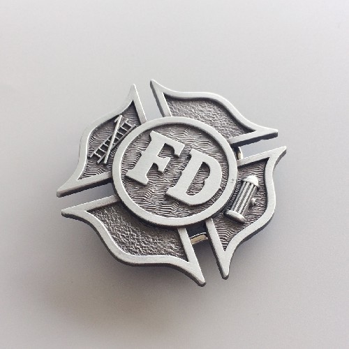 Antique Brushed Silver Fire Fighter Dept Hero Belt Buckle Gurtelschnalle Boucle de ceinture BUCKLE-OC030AS