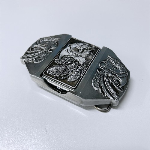 Western Eagle Lighter Belt Buckle With Antique Silver BUCKLE-WG-LT01AS