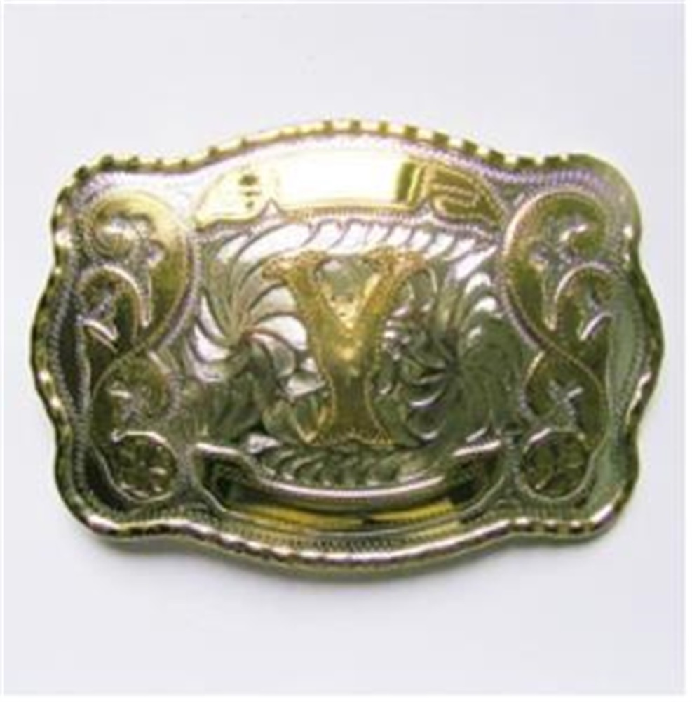 Large Size Initial Letter Y Western Cowboy Belt Buckle Gurtelschnalle Boucle de ceinture