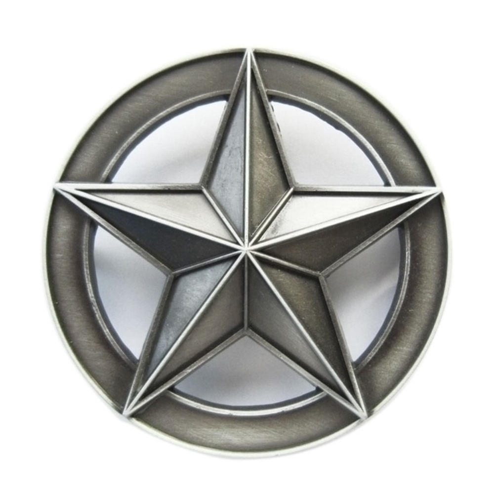 Vintage Circle Star Belt Buckle Gurtelschnalle Boucle de ceinture