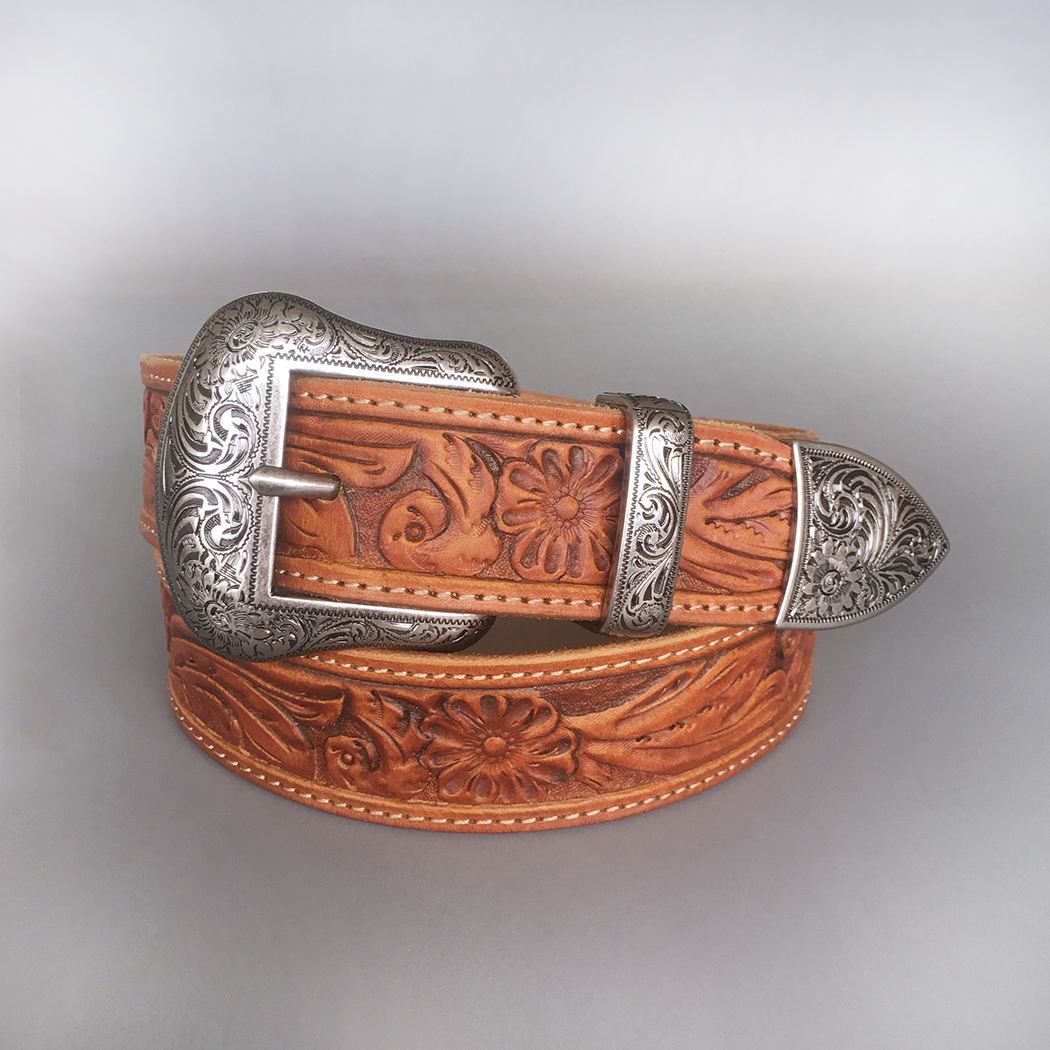 Vintage Pin Belt Buckle Hand Crafted Cowboy Cowgirl Western Genuine Leather Belt BELT-003-PIN3
