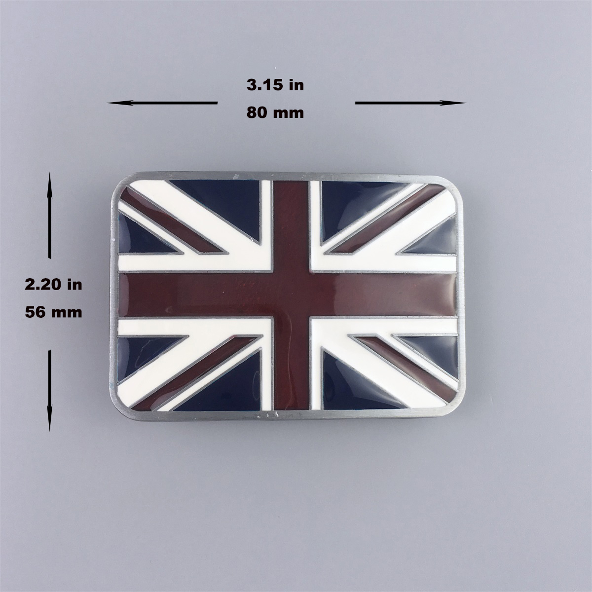 Vintage Style Enamel Union Jack Flag UK Flag Belt Buckle
