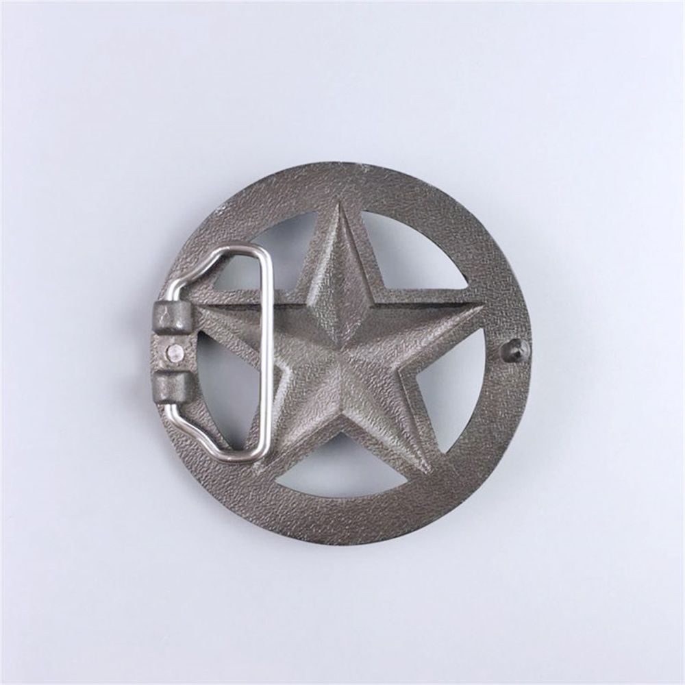 Vintage Circle Star Belt Buckle Gurtelschnalle Boucle de ceinture
