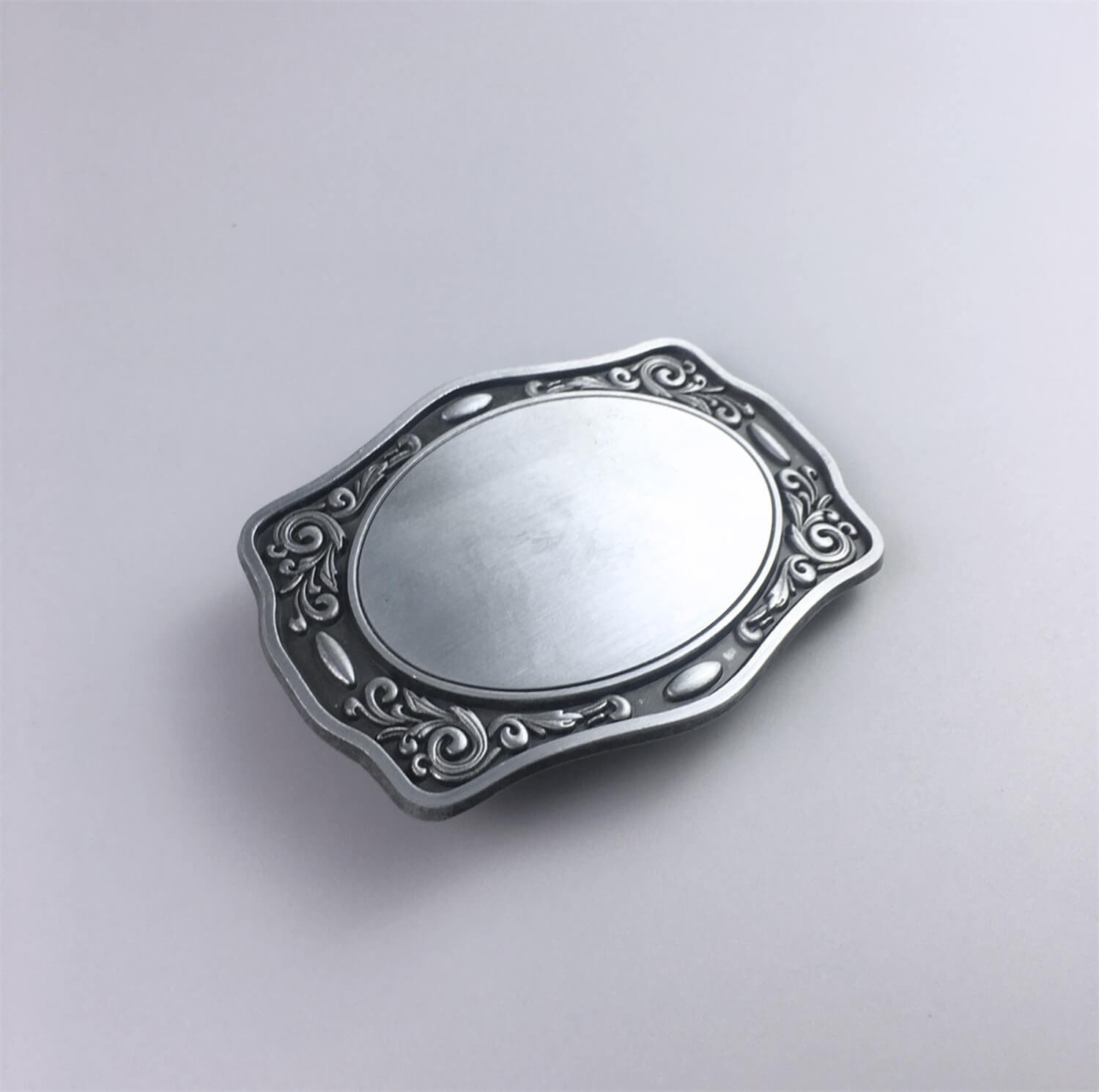 JEAN'S FRIEND Vintage Style Western Flowers Trims Custom Blank Belt Buckle for Engraving