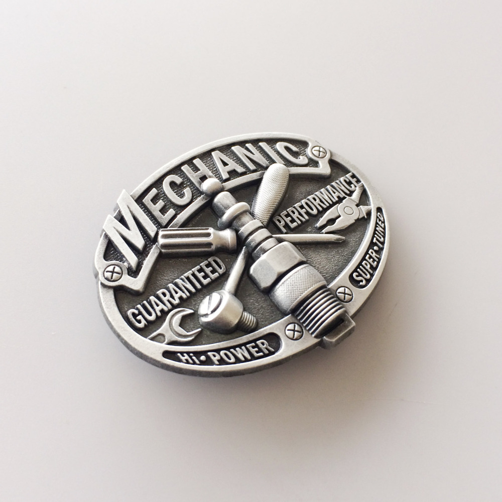 Vintage Style Mechanic Trades Tradesman Belt Buckle