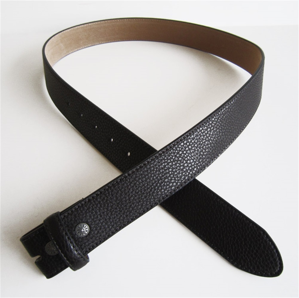 Black PU Imitate Leather Belt Solid Heavy PU Snap On Belt Gurtel