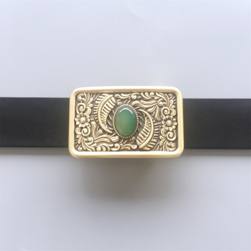New Western Flower Solid Brass Belt Buckle BUCKLE-BT006
