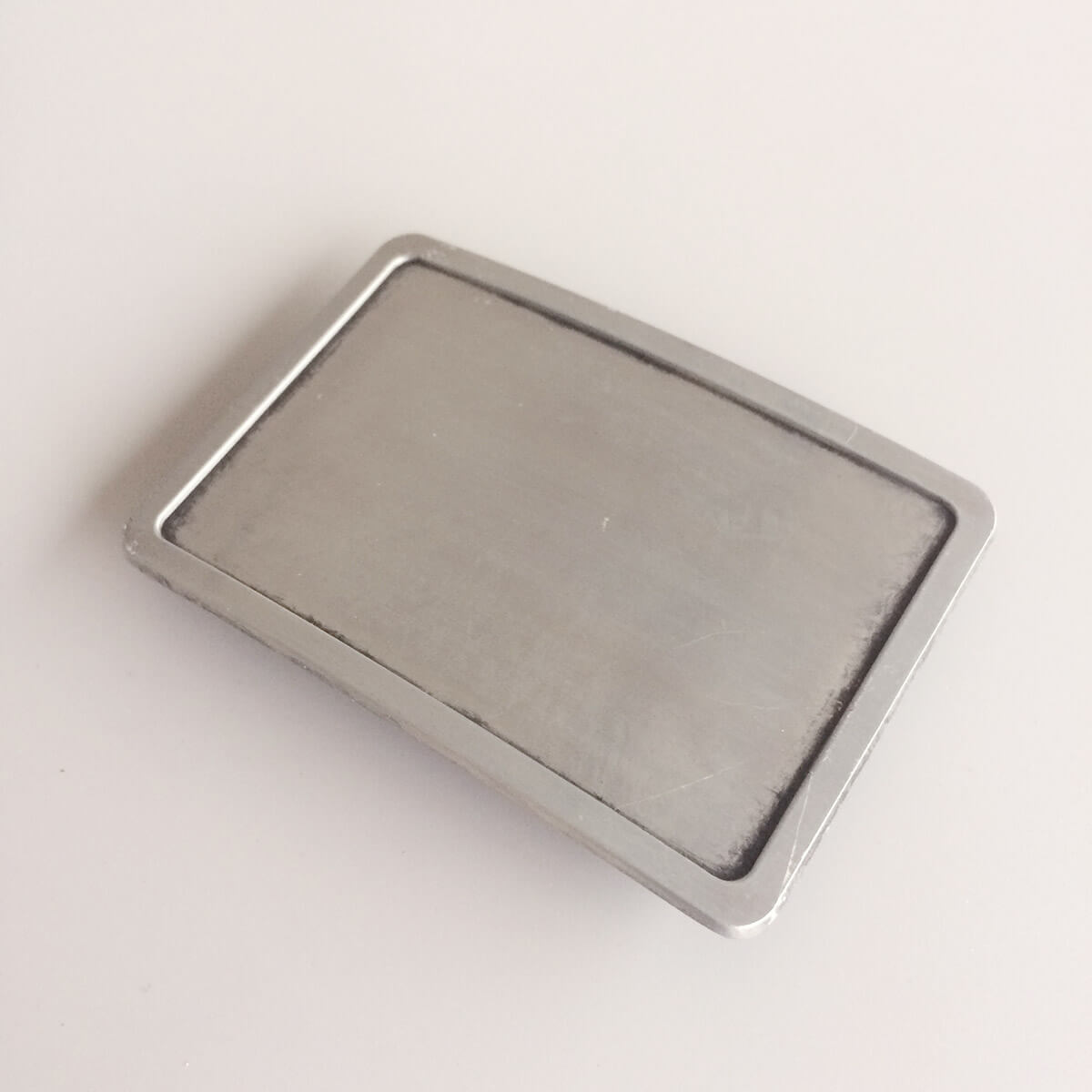 Antique Brushed Silver Rectangle Blank Belt Buckle Custom Belt Buckle BUCKLE-BL004AS