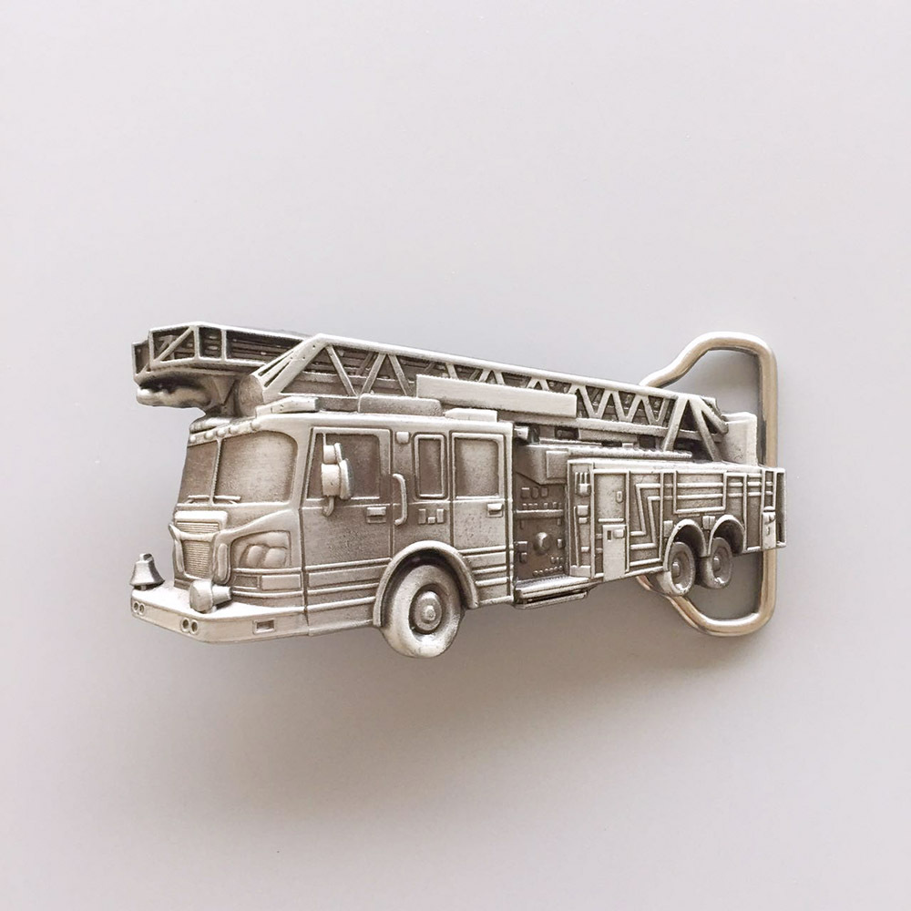 Vintage Fire Truck Firefighter Belt Buckle Gurtelschnalle Boucle de ceinture