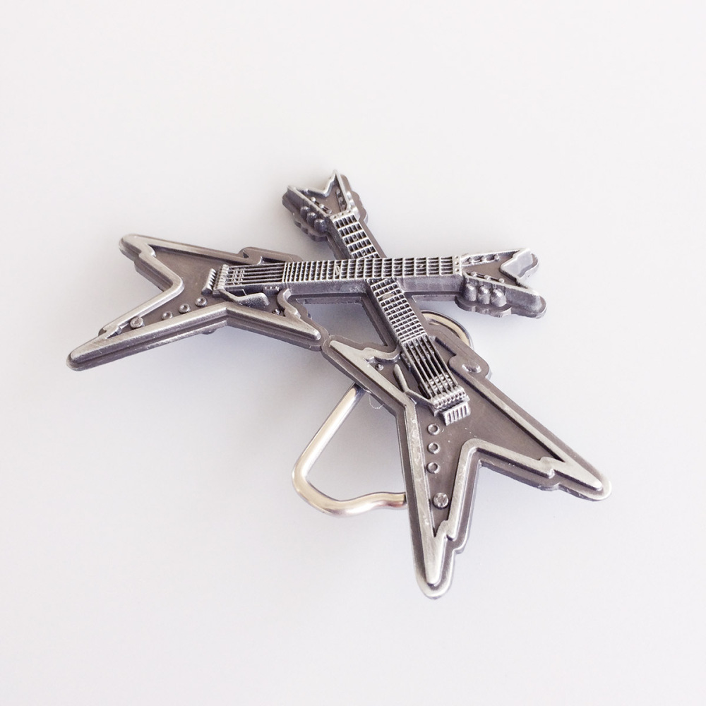 Vintage Cross Electric Guitar Belt Buckle Gurtelschnalle Boucle de ceinture
