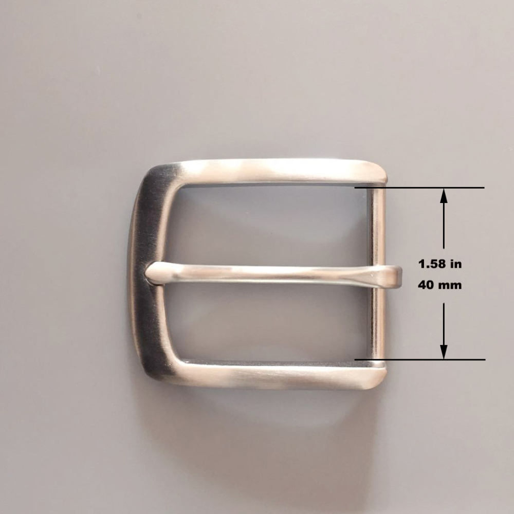 1.58 inches 40 mm Solid Stainless Steel Pin Belt Buckle