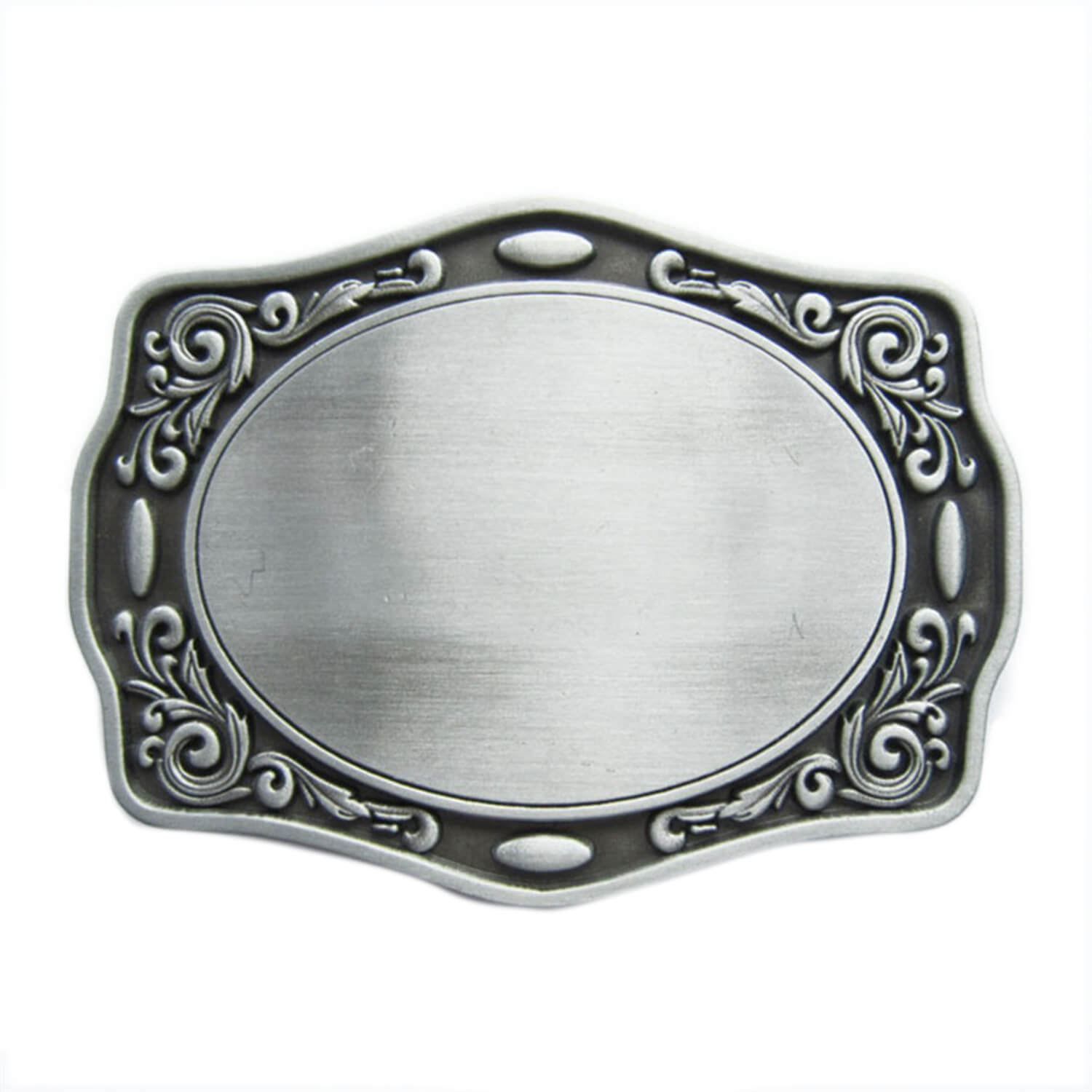 JEAN'S FRIEND Vintage Style Western Flowers Trims Custom Blank Belt Buckle for Engraving