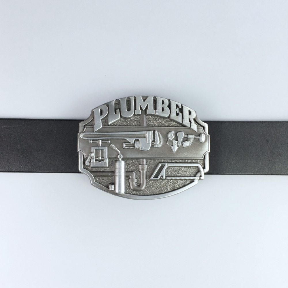 Vintage Style Plumber Belt Buckle