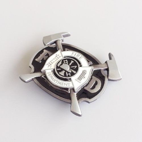 Enamel Firefighter FD Cross Belt Buckle Gurtelschnalle Boucle de ceinture BUCKLE-OC011