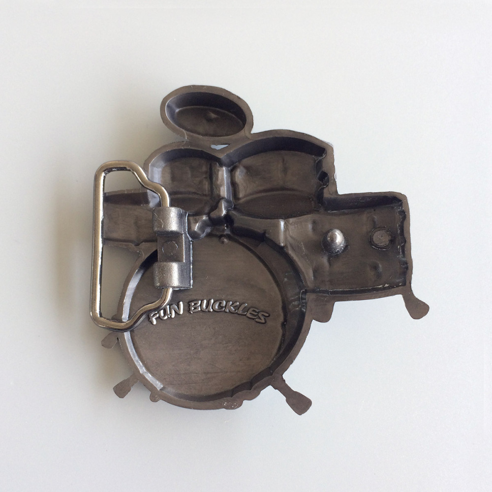Vintage Drum Kit Red Enamel Music Belt Buckle Gurtelschnalle Boucle de ceinture