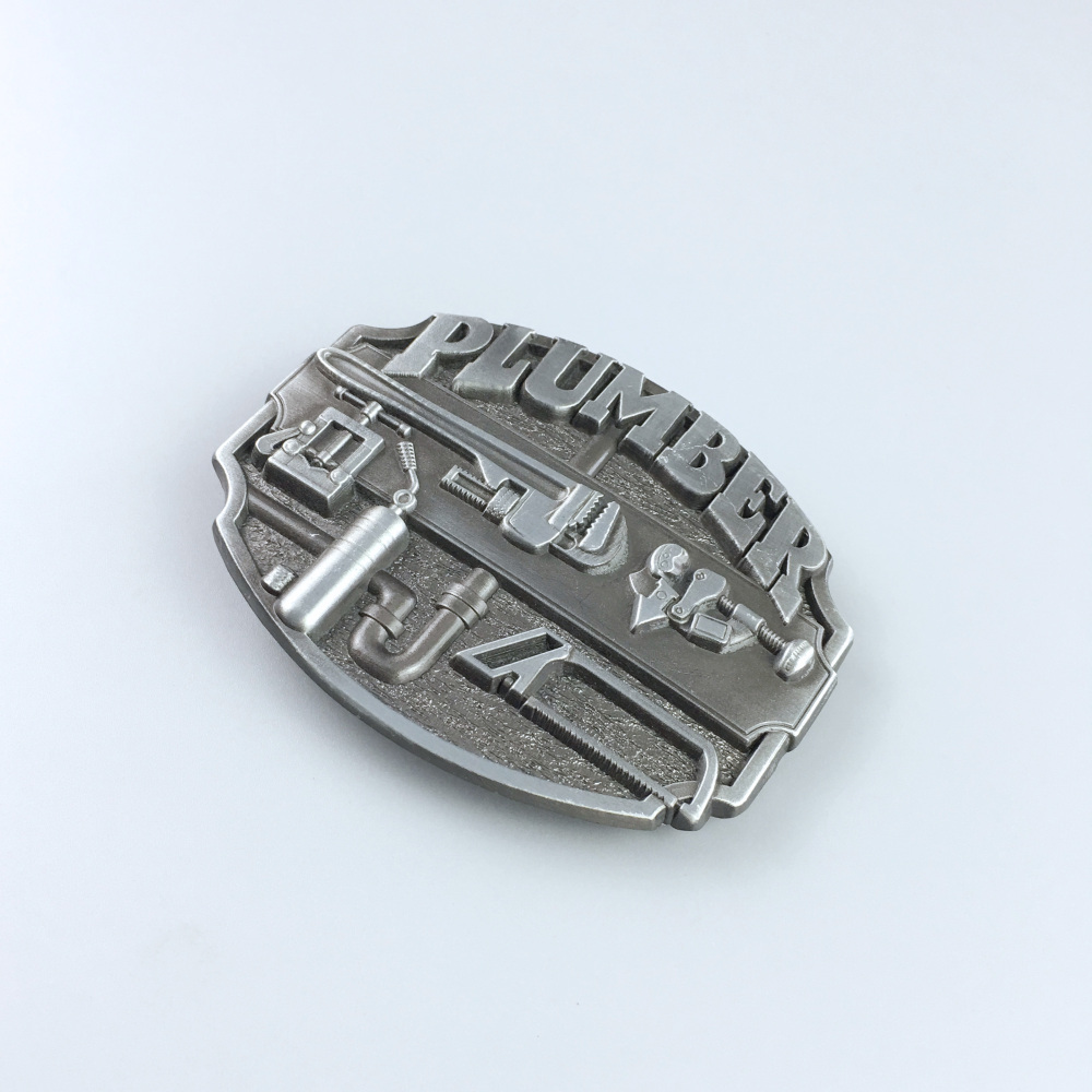 Vintage Style Plumber Belt Buckle