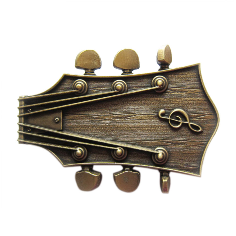 JEAN'S FRIEND Vintage Bronze Plated Guitar Music Belt Buckle Gurtelschnalle